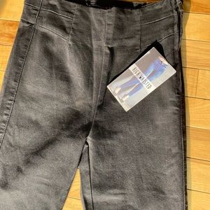 Denim Reserved high waisted flat front side zip